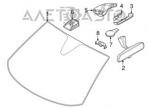 Windshield Fiat 500X 16-18 without heating, for camera