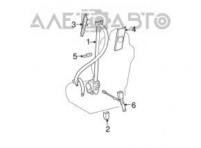 Driver's seat belt Toyota Sequoia 08-16 ser