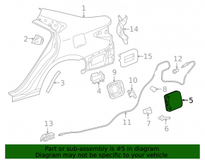 Fuel filler flap Toyota Camry v55 15-17 usa poke