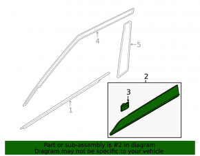 Hyundai Venue 20-25 lower front left door trim