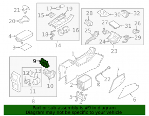 Kia Sportage 17-22 center console air vent