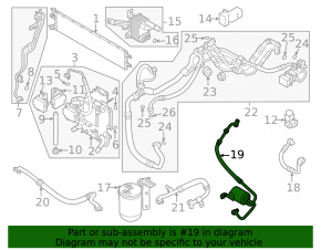 Air conditioning pipe condenser-compressor Kia Niro 23-26 EV