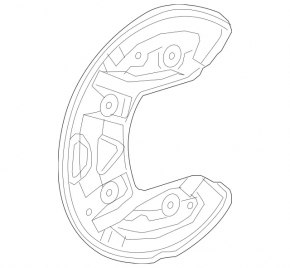 Brake disc cover rear left Mercedes C-class W205 15-21