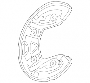 Brake disc cover rear left Mercedes C-class W205 15-21