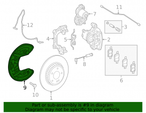 Brake disc cover rear left Mercedes C-class W205 15-21