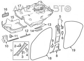 Floor covering front left Mercedes GLA 14-20