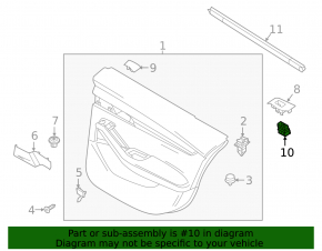 Mazda 3 19-24 front right window lift control, chrome