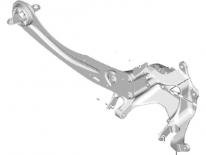 Lincoln MKC 15 rear left trunnion with lever