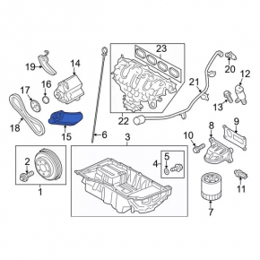 Oil receiver for Ford Escape 13-19 2.5 engine