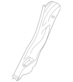Rear pillar trim lower left Ford Ecosport 18-22 black