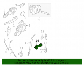 Front left door stop for Land Rover Range Rover Evoque 12-18