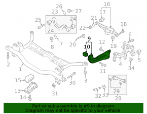 Rear left longitudinal arm VW Passat 20-22