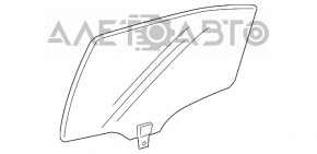 Mercedes W221 rear right door glass