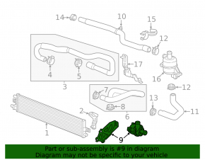 Inverter Cooling Pump Chevrolet Malibu 13-14 hybrid
