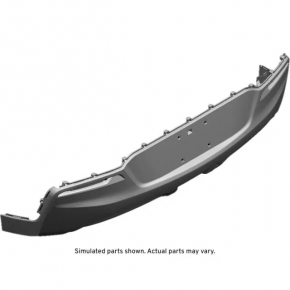 Rear bare lower bumper Chevrolet Volt 16 - black, right part missing, mount broken