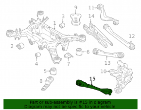 Rear left longitudinal control arm BMW 5 G60 24-25