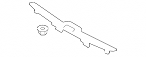 Volvo XC90 16-19 trunk opening trim gray, with metal inserts, scratches, cracked fastener