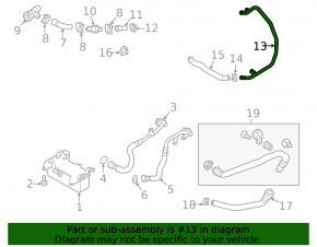 Automatic transmission cooling pipe intake (water) Audi A6 C7 12-14 AWD