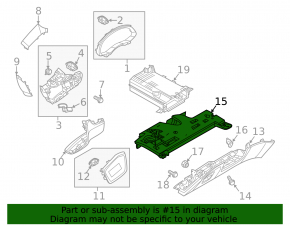 Audi A6 C8 19 Driver's Footwell Front Panel Trim - Black