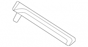 Left trunk door glass molding Audi Q7 16- black gloss