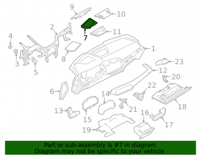 BMW X7 G07 19-24 Black Front Panel Projection Cover