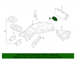 Rear Row Ventilation Button BMW X5 F15 14-18 3rd Row