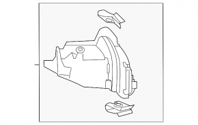 Rear left mudguard Honda CRZ 11-16