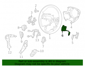 Left steering column paddle Honda Accord 13-17