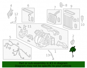Actuator motor heater drive passenger Honda Accord 18-22