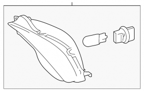 Right turn signal Toyota Camry 15-17 TYC