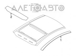 Roof lining right Kia Optima 11-16 for panorama