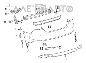 Rear bumper reflector left Toyota Camry v70 18-24