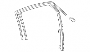 Glass seal rear right Chevrolet Impala 14-20