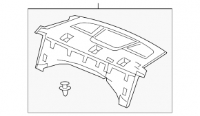 Rear shelf Acura ILX 13-15 black