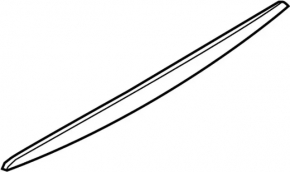 Trunk lid molding lower Infiniti Q50 14-17 chrome