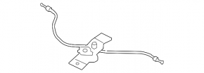 Audi A4 B9 17-25 hood release handle bracket with cables, cable mount broken
