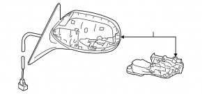 Side mirror left Subaru Impreza WRX GH 08-14 heating
