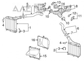 Intercooler deflector right rear Porsche Cayenne 958 11-18