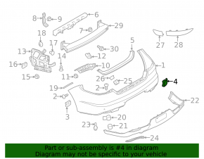 Plug towing hook rear bumper Porsche Panamera 14-16