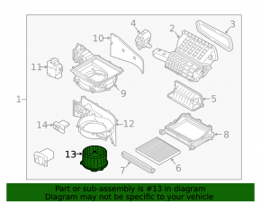 Kia Sorento 10-15 heater fan motor