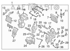 Heater radiator for Hyundai Ioniq 17-22 HEV, PHEV
