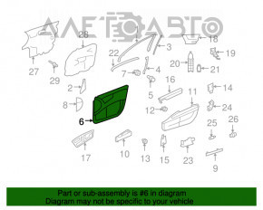 Door trim card with camran front right Mercedes W221