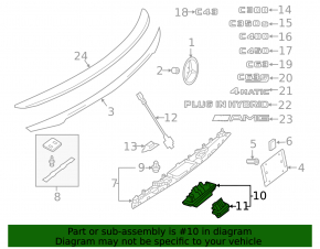 Mercedes CLA 14-19 Trunk Lid Handle for Camera