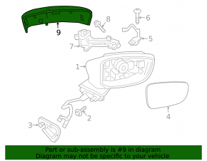 Mirror cover right Mazda 6 13-21