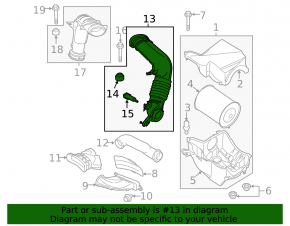 Air duct for manifold Lincoln MKC 15- 2.0T type 2