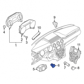 Ford Mustang mk6 15 trunk lid release button - interior