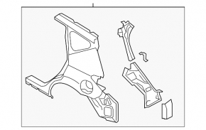 Rear left wing Nissan Murano 09-14