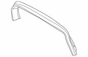 Upper tailgate trim for Ford Bronco Sport 2021-25, black, worn