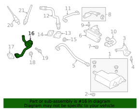EGR valve tube Subaru Forester 14-18 SJ 2.5