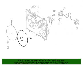Cooling Fan Impeller Left Lexus RX350 10-15
